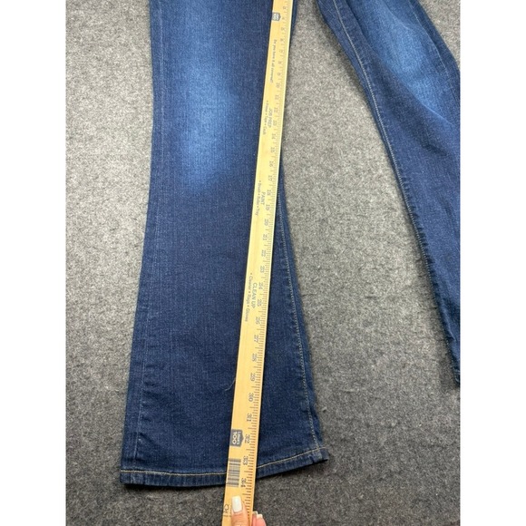 VTG Levi's 519 Low Flare Women's Jeans Size 13 Jr M Dark Wash Denim Stretch Y2K - Picture 5 of 7